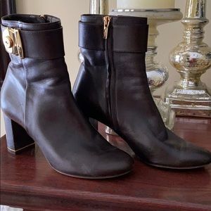 Salvatore Ferragamo Chocolate Brown leather boots